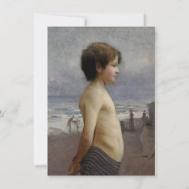 Young Boy at the Beach (von Jules Bastien-Lepage) Karte