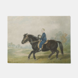 Young Boy Riding a Pony (von Penry Williams) Fußmatte