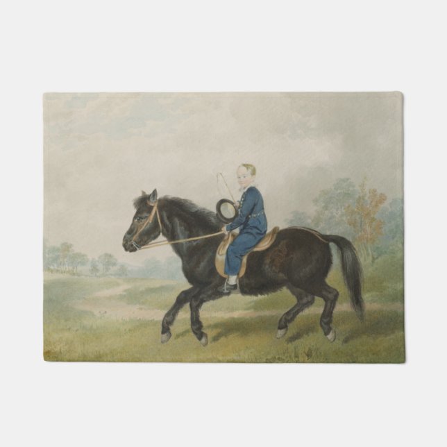 Young Boy Riding a Pony (von Penry Williams) Fußmatte (Vorderseite)