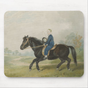 Young Boy Riding a Pony (von Penry Williams) Mousepad