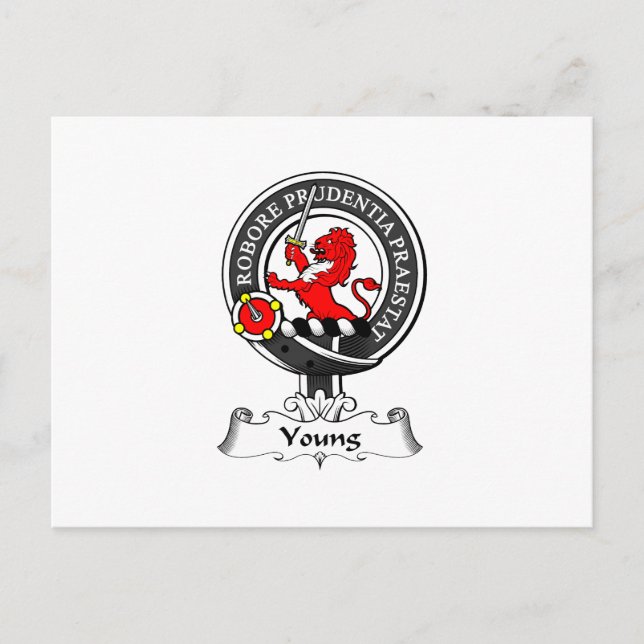 Young Clan Wappen Postkarte (Vorderseite)