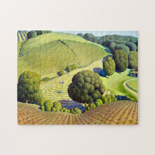 Young Corn, 1931 von Grant Wood Puzzle (Horizontal)