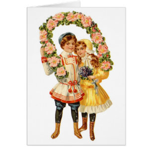 Young Couple Vintag Card