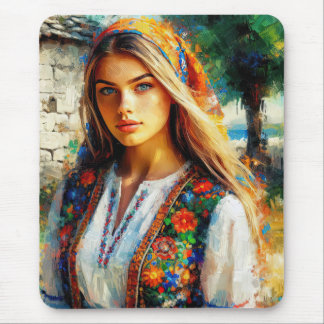 Young Croatian woman from Dalmatia Mousepad
