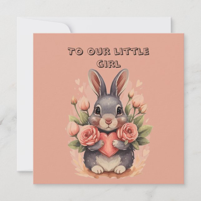 Young Daughter Valentine Karte (Vorderseite)