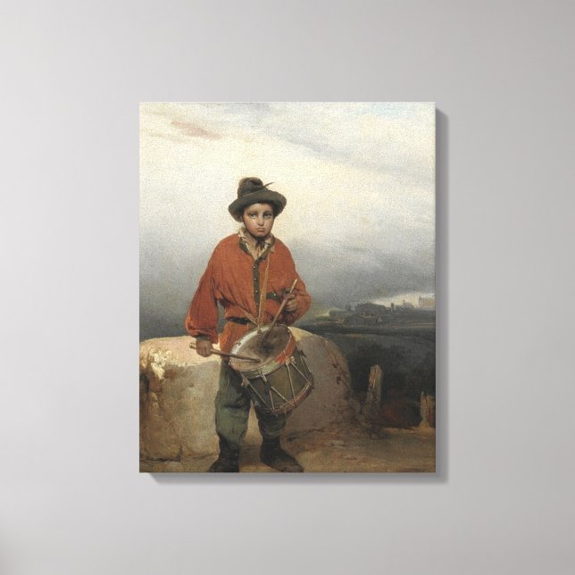 Young Drummer Boy (von Gerolamo Induno) Leinwanddruck (Vorderseite)