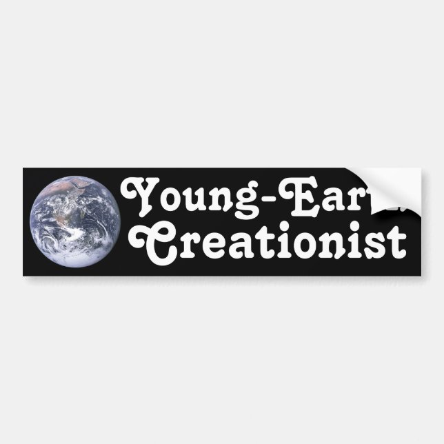 Young-Earth-Kreationist Autoaufkleber (Vorne)