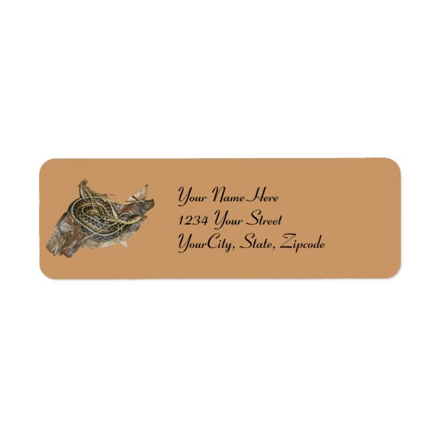 Young Eastern Garter Snake Address Label (Vorne)