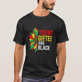 Young ed And Black Proud Flowers Melanin African P T-Shirt