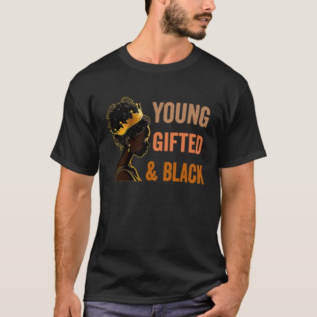 Young ed & Black African History Girl You T-Shirt (Vorderseite)