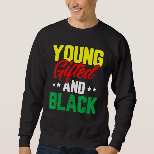 Young Ed Black African Pride Black History Sweatshirt (Vorderseite)