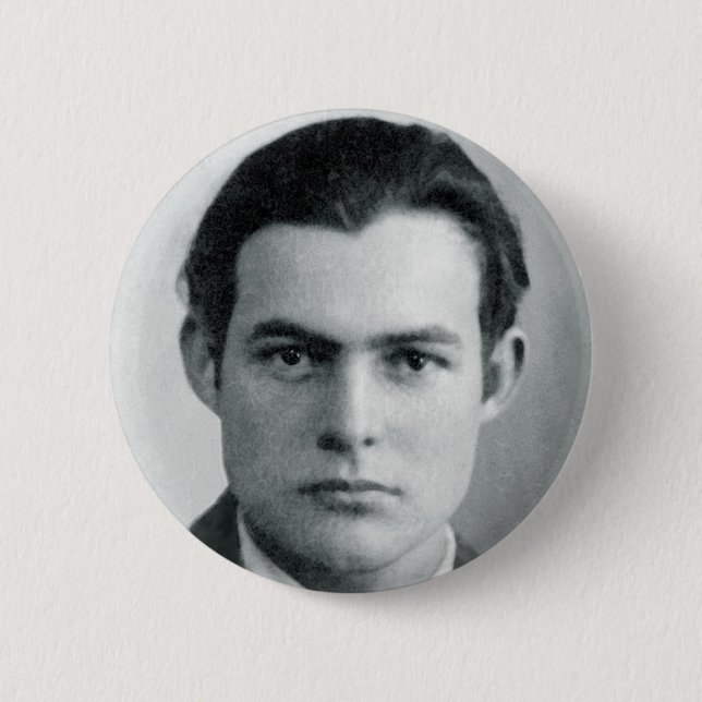 Young Ernest Hemingway-Taste Button (Vorderseite)