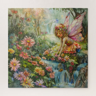 Young Fairy mit Blume Puzzle