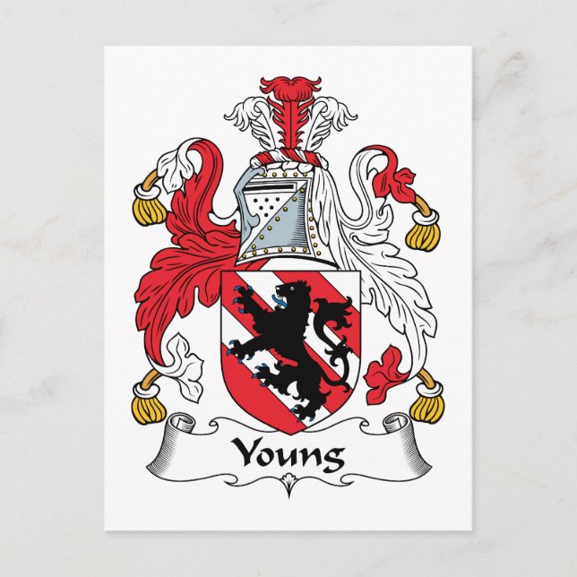Young Familienwappen Postkarte (Vorderseite)