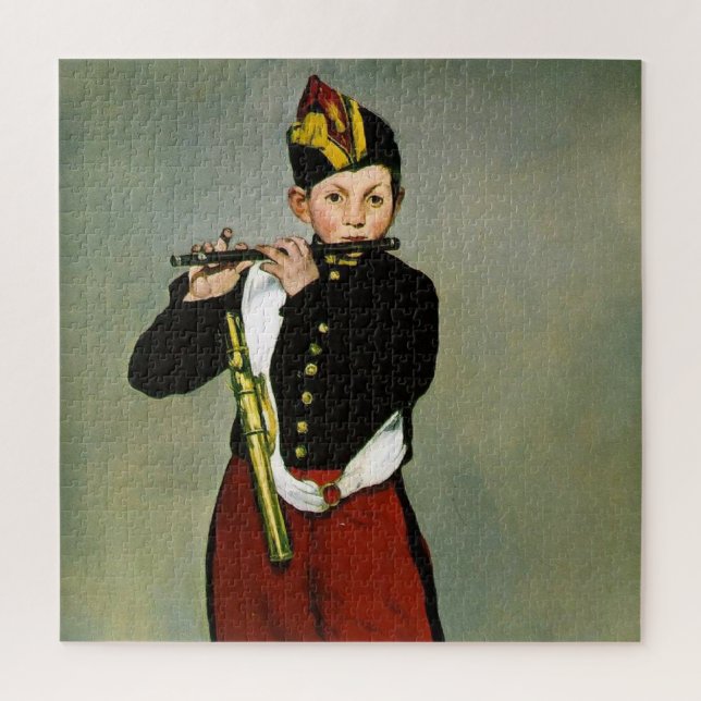 Young Flutist Fifer Manet Impressionist Malerei Puzzle (Vertikal)