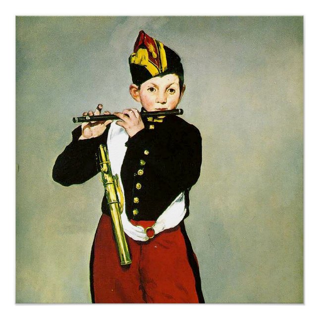 Young Flutist oder der Fifer Edouard Manet Poster (Vorderseite)