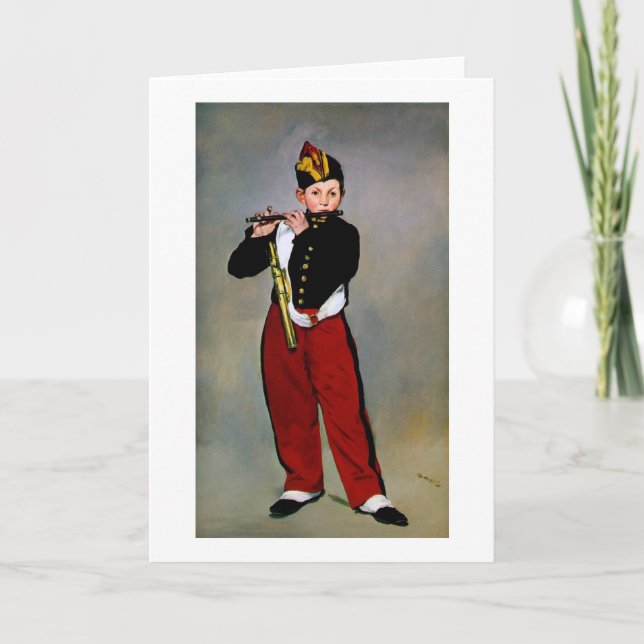Young Flutist, The Fifer, Edouard Manet, 1866 Karte (Vorderseite)