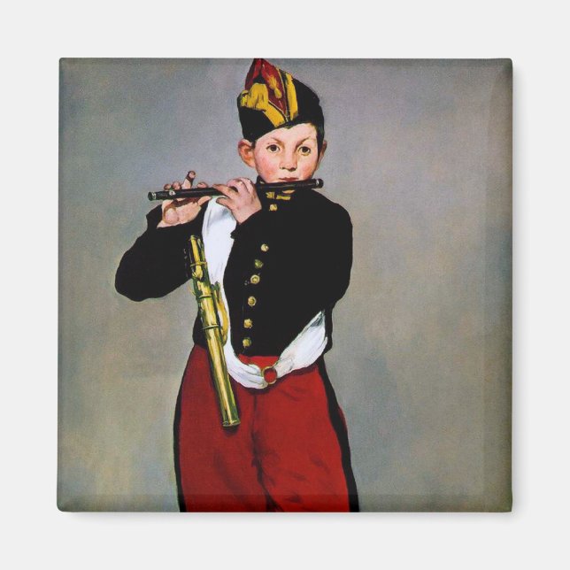 Young Flutist, The Fifer, Edouard Manet, 1866 Magnet (Vorne)