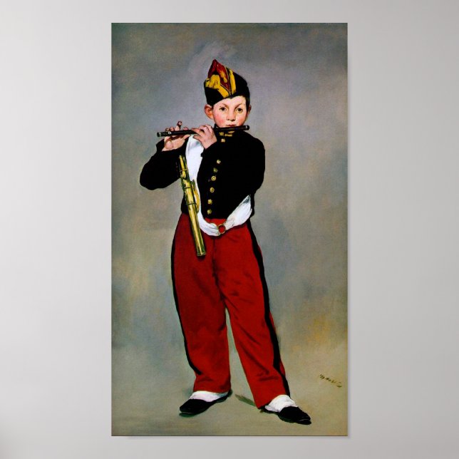 Young Flutist, The Fifer, Edouard Manet, 1866 Poster (Vorne)