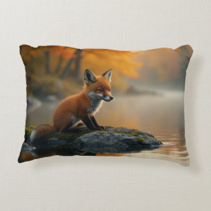 Young Fox im Herbst Dekokissen