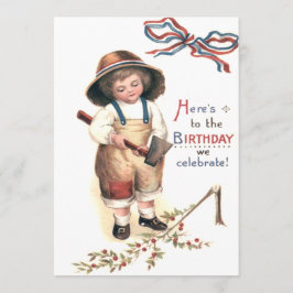 Young George Washington holt Cherry Tree herunter Einladung