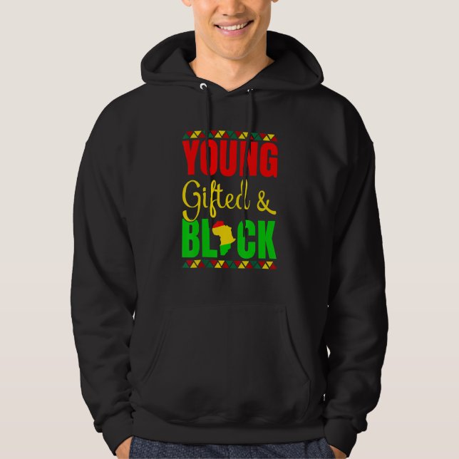 Young Gifted And Black History African Pride Melan Hoodie (Vorderseite)