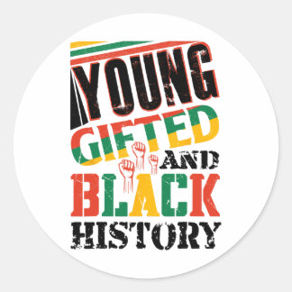 Young Gifted And Black History  Runder Aufkleber