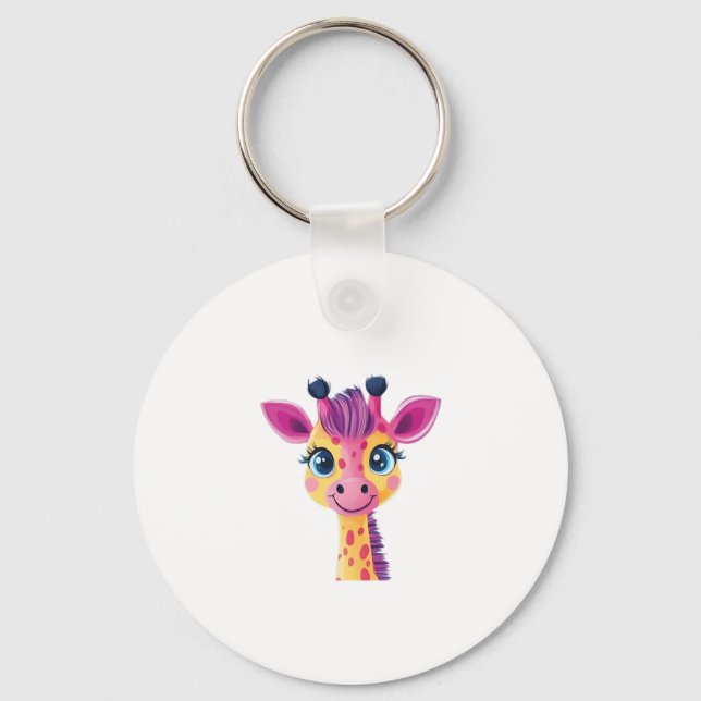 young giraffe. Classic T-Shirt Schlüsselanhänger (Vorderseite)