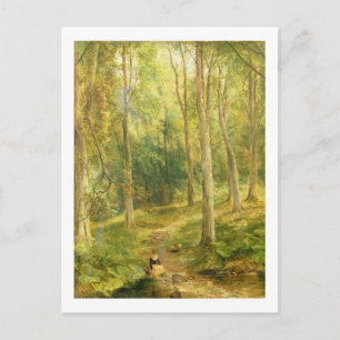 Young Girl Bathing her Feet Postkarte