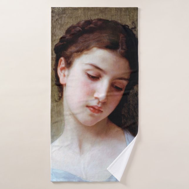 Young Girl, Bouguereau Badehandtuch (Badehandtuch)