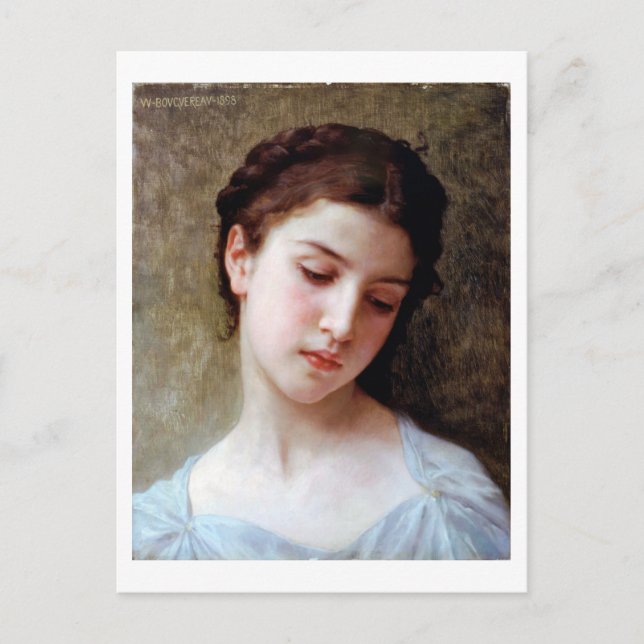 Young Girl, Bouguereau Postkarte (Vorderseite)