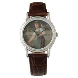 Young Girl Fütternd the Doves (von Émile Munier) Armbanduhr
