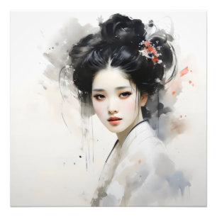Young Girl Geisha Fotodruck