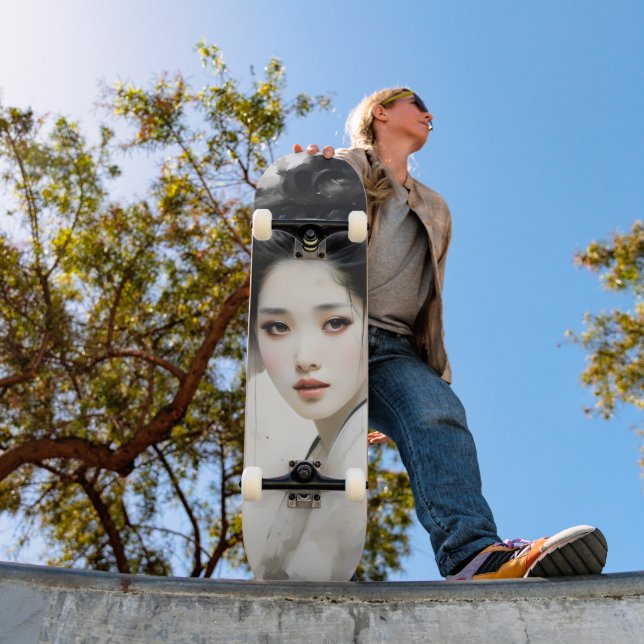 Young Girl Geisha Skateboard (Außenbereich 1)