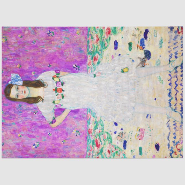 Young Girl, Gustav Klimt Seidenpapier (Vorderseite)
