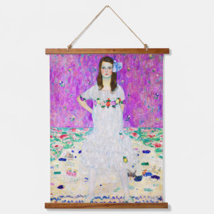 Young Girl, Gustav Klimt Wandteppich Mit Holzrahmen