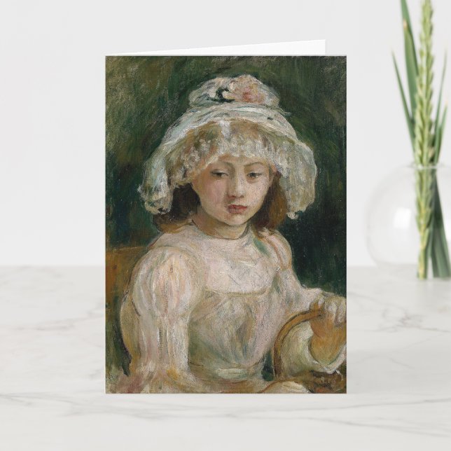 Young Girl mit Hut | Berthe Morisot Karte (Vorderseite)