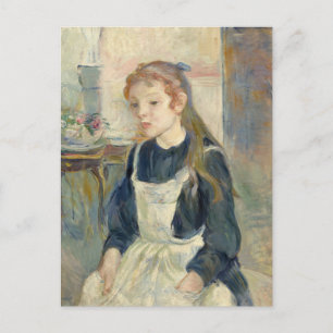 Young Girl mit Schürze   Berthe Morisot Postkarte