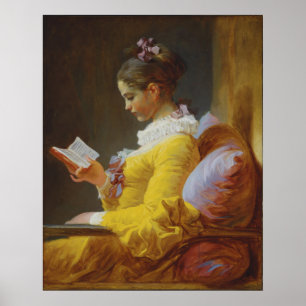 Young Girl Reading - Jean-Honoré Fragonard Poster