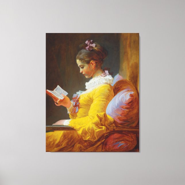Young Girl Reading von Jean-Honore Fragonard Leinwanddruck (Vorderseite)