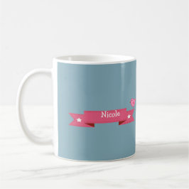 Young Girl Skier | Individuelle Name Weihnachtsges Kaffeetasse