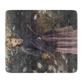 Young Girl Walking Under Blume (Bastien-Lepage) Schneidebrett