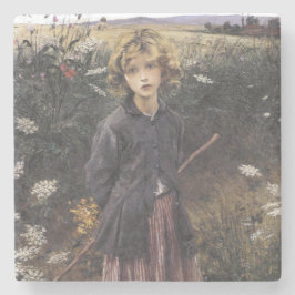 Young Girl Walking Under Blume (Bastien-Lepage) Steinuntersetzer