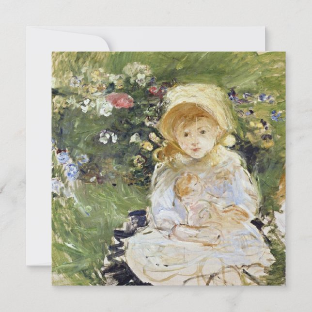 Young Girl with a Doll (von Berthe Morisot) Karte (Vorderseite)
