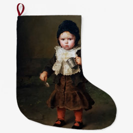 Young Girl with a Empty Cup (Ludwig Knaus) Großer Weihnachtsstrumpf