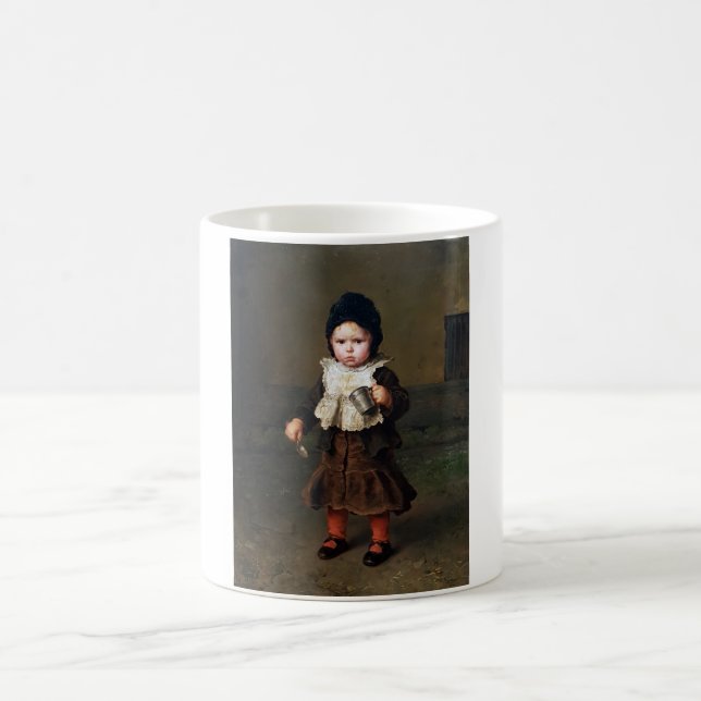 Young Girl with a Empty Cup (Ludwig Knaus) Kaffeetasse (Mittel)