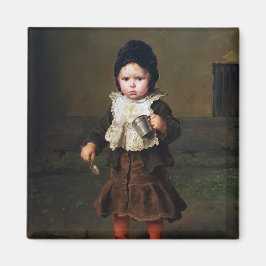 Young Girl with a Empty Cup (Ludwig Knaus) Magnet
