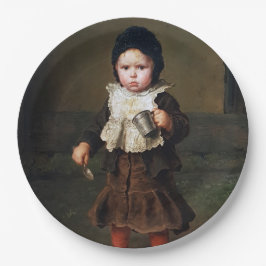 Young Girl with a Empty Cup (Ludwig Knaus) Pappteller