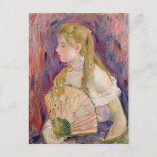 Young Girl with a Fan, 1893 Postkarte