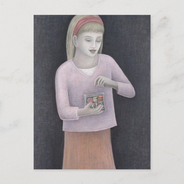 Young Girl with Süßigkeiten 2007 Postkarte (Vorderseite)